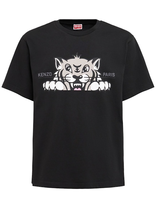 Kenzo Paris: Kenzo happy tiger oversize t-shirt - men_0 | Luisa Via Roma