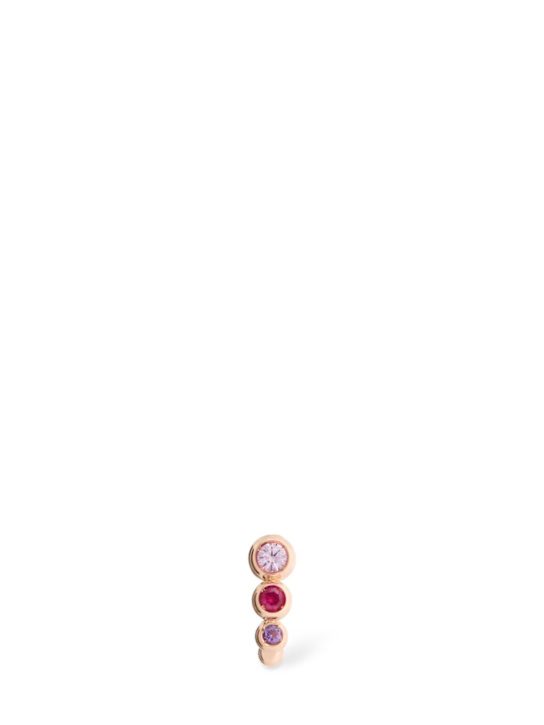 DoDo: 9kt Rose gold Bollicine mono earring - Multi/Gold - women_0 | Luisa Via Roma