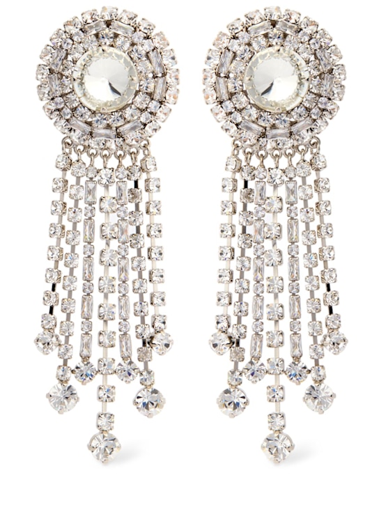 Fringes crystal pendant earrings - Thumbnail 1