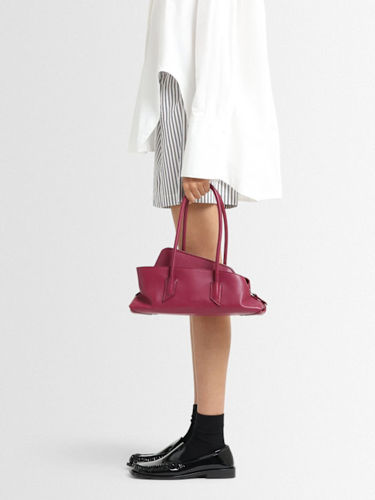 The Attico: Small La Passeggiata soft leather bag - Burgundy - women_1 | Luisa Via Roma
