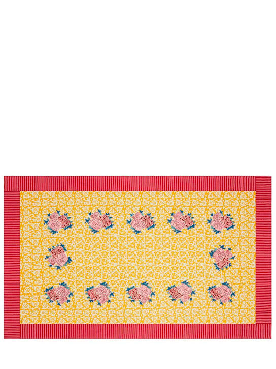 LISA CORTI: Arabesque Corolla rectangular tablecloth - ecraft_0 | Luisa Via Roma