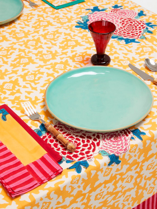 LISA CORTI: Arabesque Corolla rectangular tablecloth - ecraft_1 | Luisa Via Roma