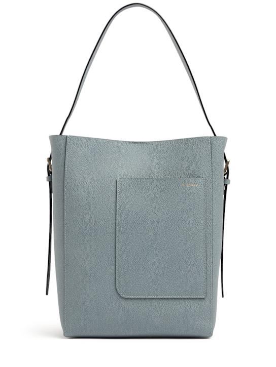 Valextra: Medium Bucket leather shoulder bag - women_0 | Luisa Via Roma