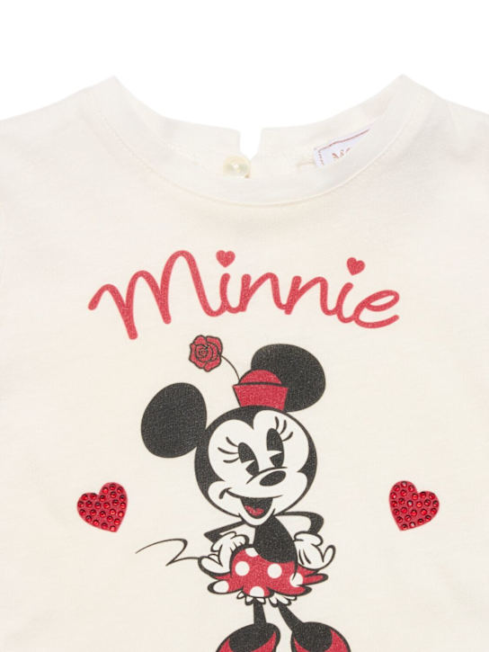 Monnalisa: Minnie printed cotton jersey t-shirt - White - kids-girls_1 | Luisa Via Roma