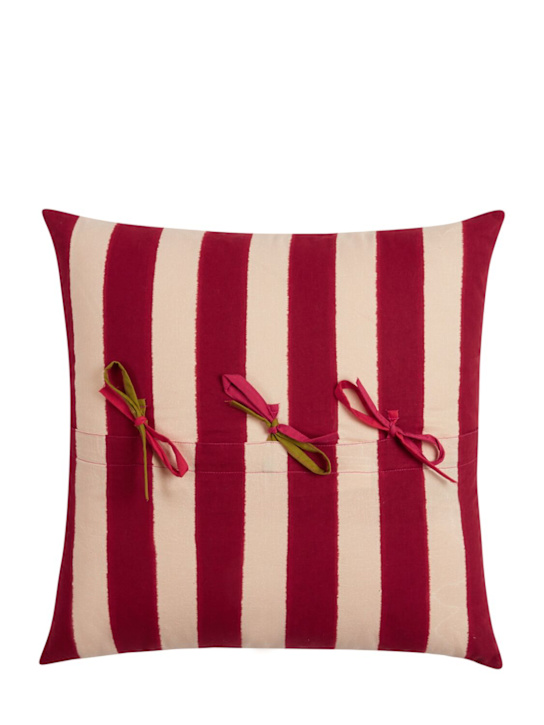 LISA CORTI: Nizam Stripes Green cushion - ecraft_1 | Luisa Via Roma
