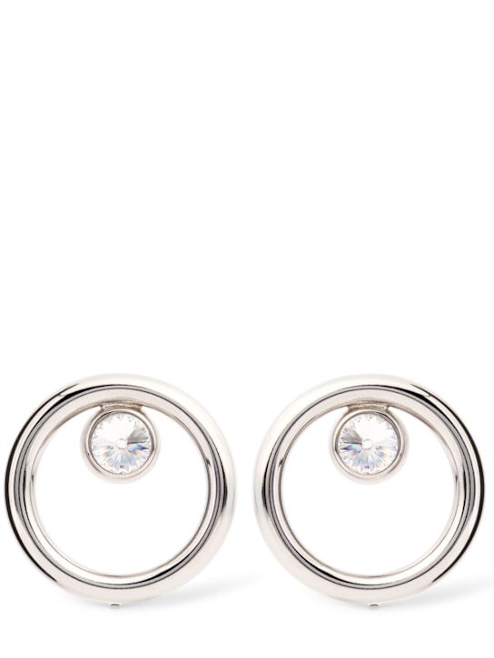 Alessandra Rich: Hoop crystal earrings - women_0 | Luisa Via Roma