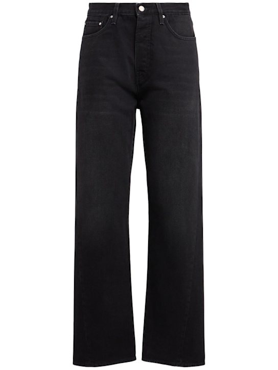Toteme: Twisted seam organic cotton denim jeans - women_0 | Luisa Via Roma