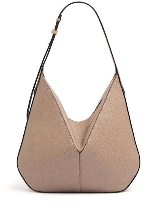 Valextra: Medium Vivi leather hobo bag - women_0 | Luisa Via Roma