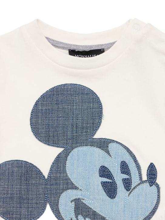 Monnalisa: Mickey Mouse cotton jersey t-shirt - ホワイト - kids-boys_1 | Luisa Via Roma