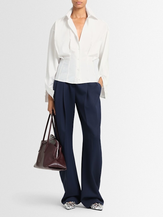 The Attico: Corset cotton poplin shirt - women_1 | Luisa Via Roma
