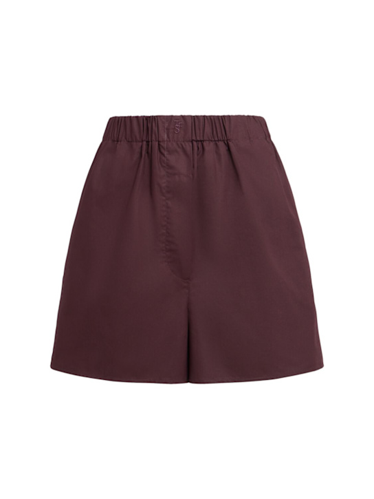 The Frankie Shop: Lui cotton poplin boxer shorts - パープル - women_0 | Luisa Via Roma