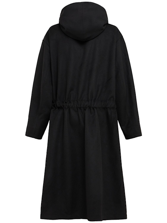 Y-3: Melton wool blend coat - men_1 | Luisa Via Roma