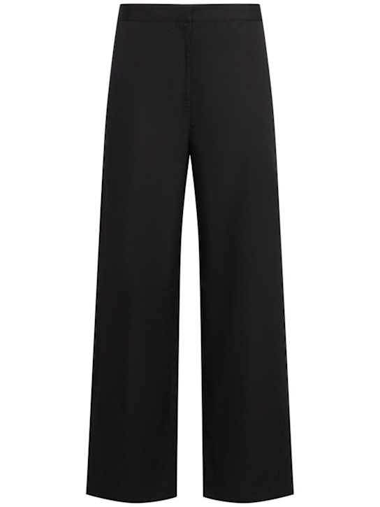 Toteme: Twisted seam organic cotton pants - Black - women_0 | Luisa Via Roma