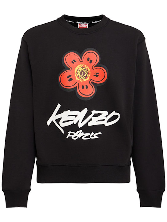 Kenzo Paris: Kenzo Futura cotton classic sweatshirt - men_0 | Luisa Via Roma