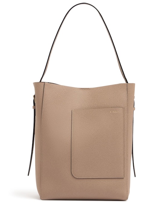 Valextra: Medium Bucket leather shoulder bag - women_0 | Luisa Via Roma