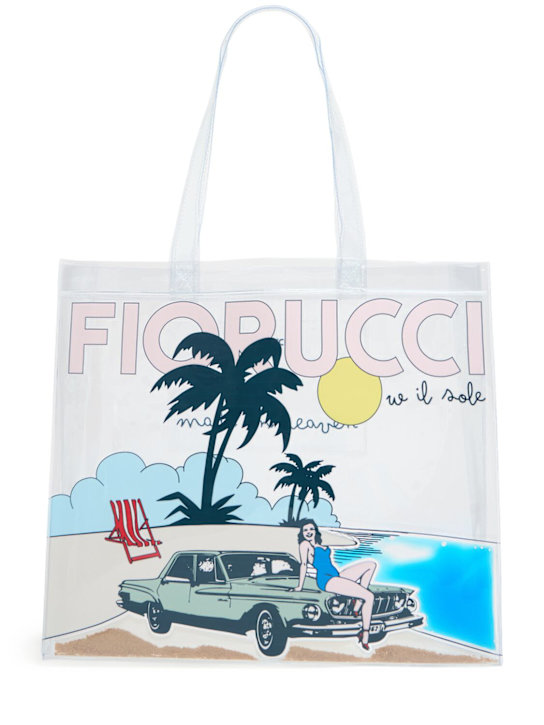 Fiorucci: Beach print PVC tote bag - Multicolor - women_0 | Luisa Via Roma