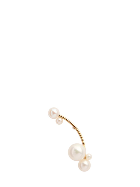 Sophie Bille Brahe: Stellari 14kt gold & pearl mono earring - women_0 | Luisa Via Roma