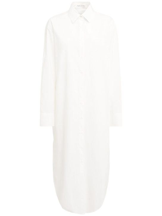 The Frankie Shop: Helena cotton poplin long dress - White - women_0 | Luisa Via Roma
