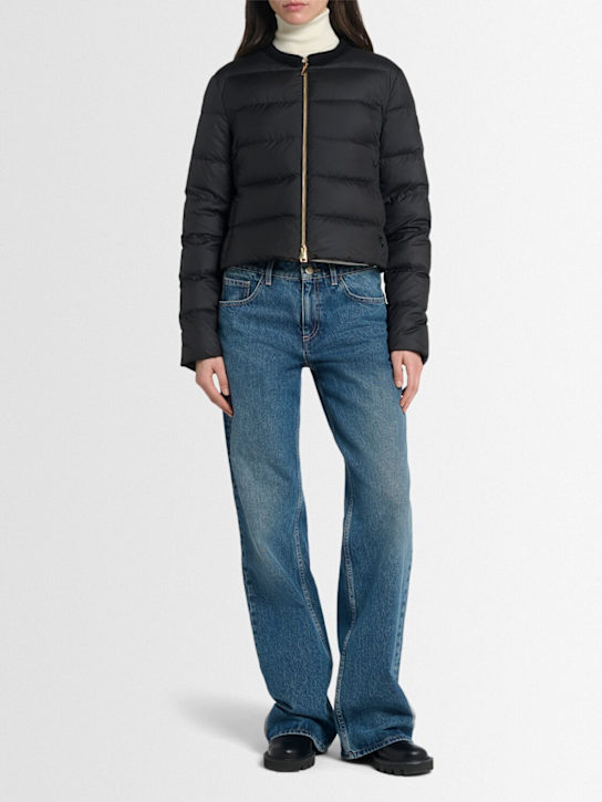 Moncler: Mauvezin wool-trimmed down jacket - women_1 | Luisa Via Roma