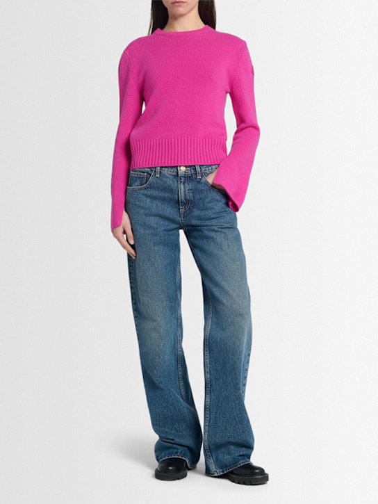 Moncler: Virgin wool & cashmere sweater - women_1 | Luisa Via Roma