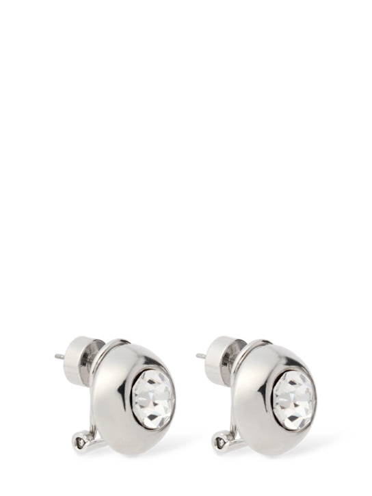 Area: Crystal dome stud earrings - women_0 | Luisa Via Roma