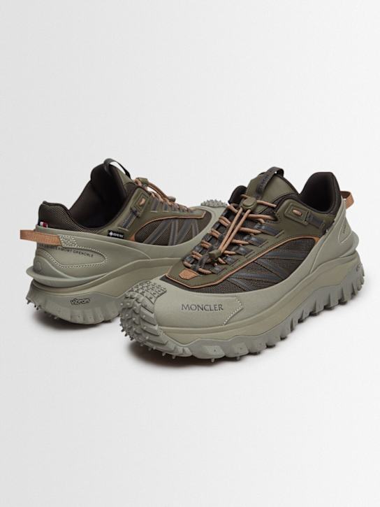 Moncler: Trailgrip GTX leather sneakers - Olive Night - men_1 | Luisa Via Roma