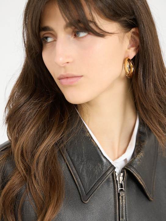 Shiny bubble hoop earrings - Thumbnail 2