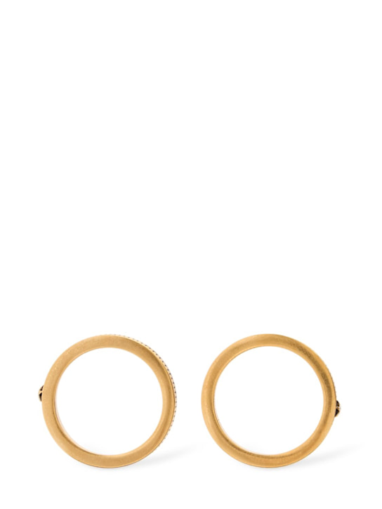 Maison Margiela: Engraved stud earrings w/ star - women_0 | Luisa Via Roma