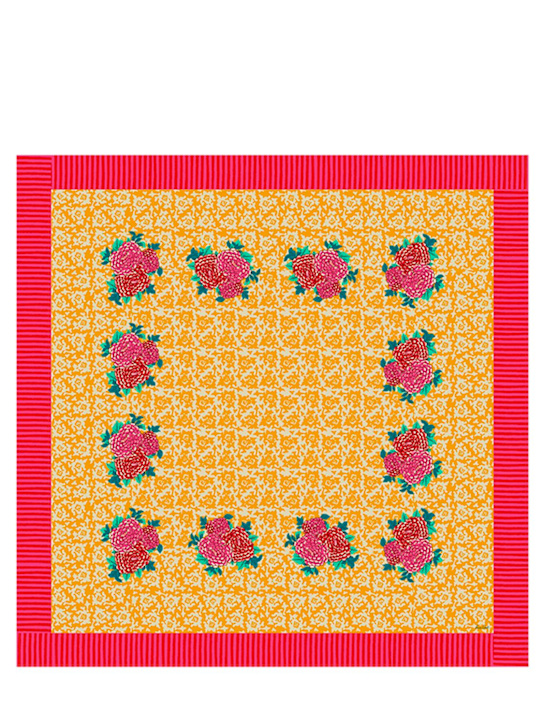 LISA CORTI: Arabesque Corolla square tablecloth - Multicolor - ecraft_0 | Luisa Via Roma