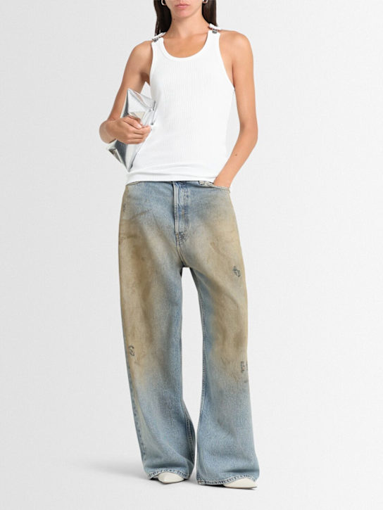 Jean Paul Gaultier: Ribbed cotton tank top - White - women_1 | Luisa Via Roma