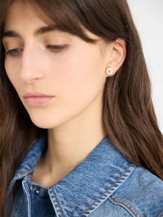 Tory Burch: Kira enamel stud earrings - women_1 | Luisa Via Roma