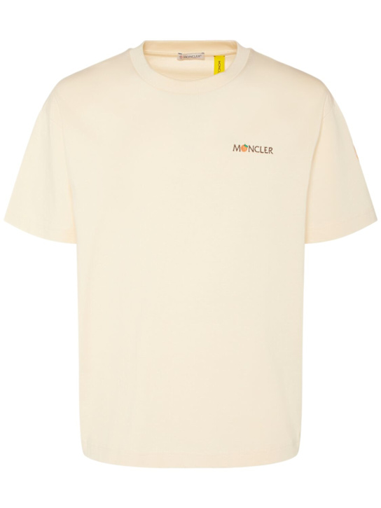 Moncler Genius: Moncler x Gilga Farm cotton t-shirt - White Ivory - men_0 | Luisa Via Roma