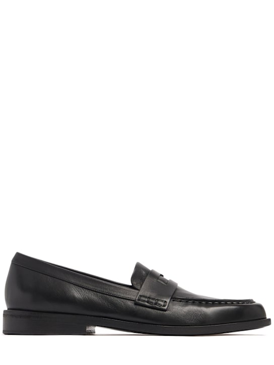 Marsell: Mocasso leather loafers - Black - men_0 | Luisa Via Roma