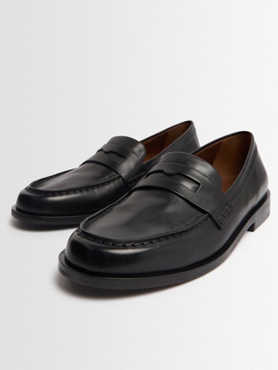 Marsell: Mocasso leather loafers - Black - men_1 | Luisa Via Roma