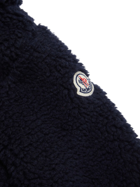 Moncler: Tech teddy zip-up hoodie - kids-boys_1 | Luisa Via Roma