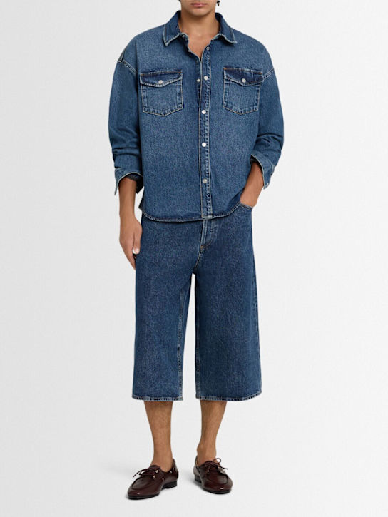 Agolde: Beesley wide leg shorts - Blue - men_1 | Luisa Via Roma