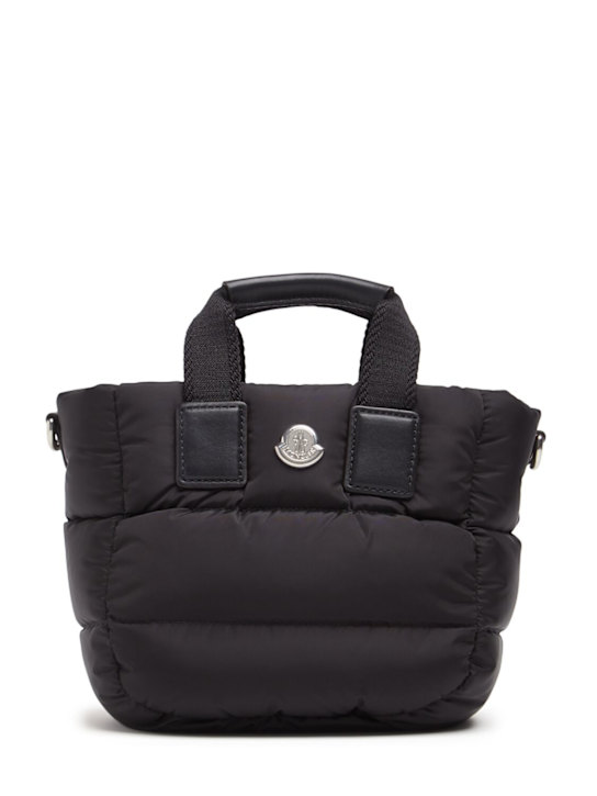 Moncler: Micro Caradoc quilted nylon bag - Black - women_0 | Luisa Via Roma