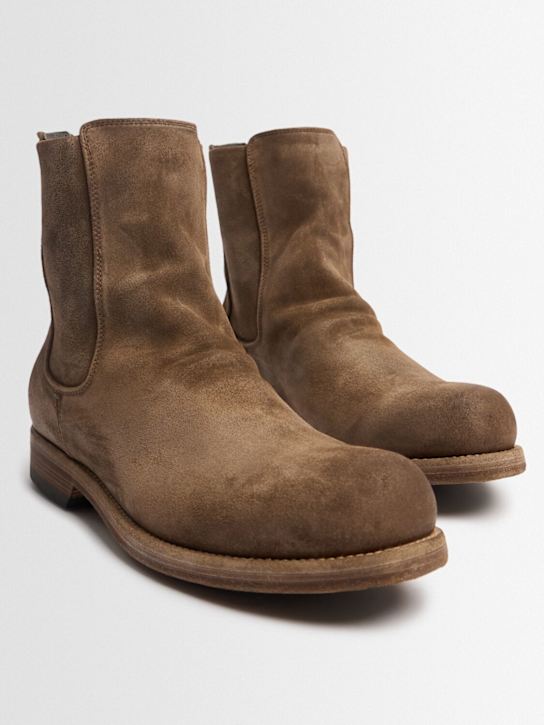 Officine Creative: Bulla suede leather boots - men_1 | Luisa Via Roma