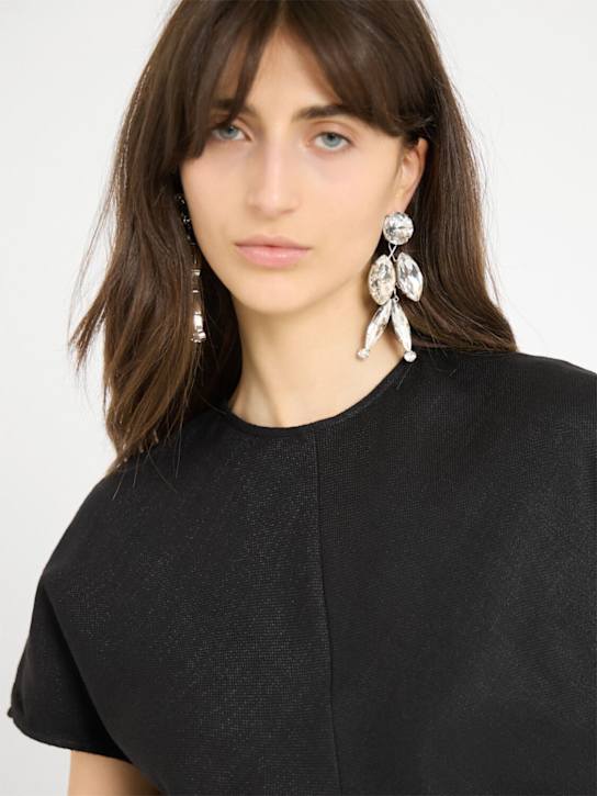 Crystal cascade clip-on earrings - Thumbnail 2