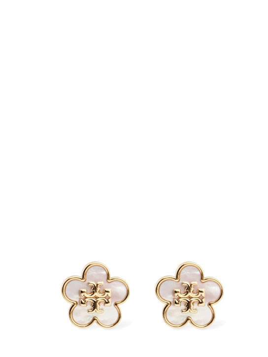 Tory Burch: Kira flower stud earrings - women_0 | Luisa Via Roma