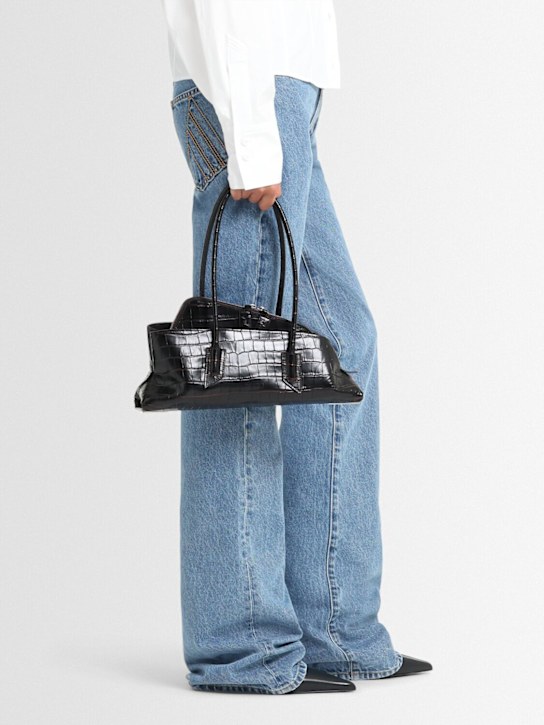 The Attico: Small La Passeggiata embossed bag - Brown - women_1 | Luisa Via Roma