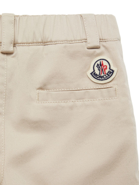 Moncler: Cotton blend gabardine pants - kids-boys_1 | Luisa Via Roma
