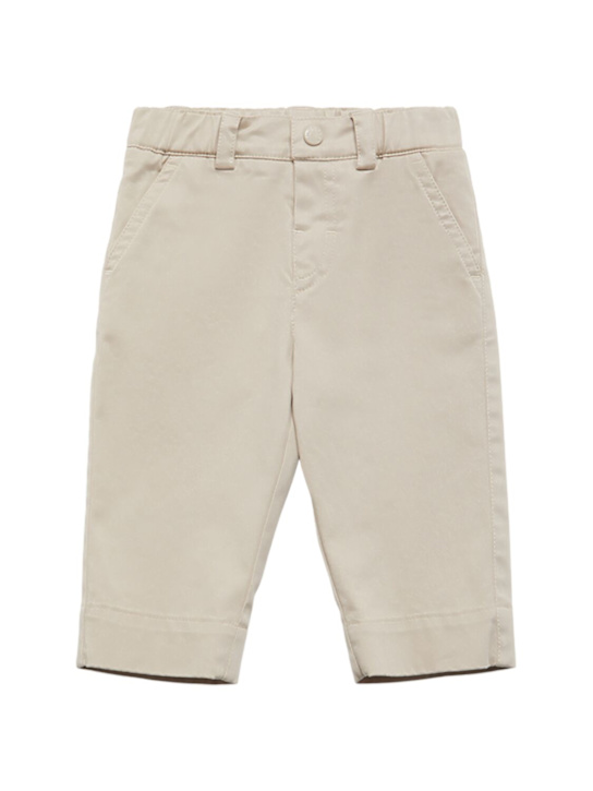 Moncler: Cotton blend gabardine pants - kids-boys_0 | Luisa Via Roma