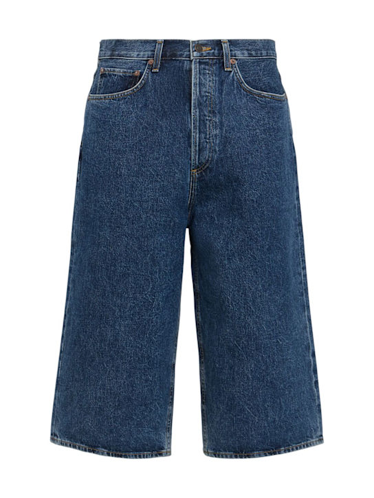 Agolde: Beesley wide leg shorts - Blue - men_0 | Luisa Via Roma