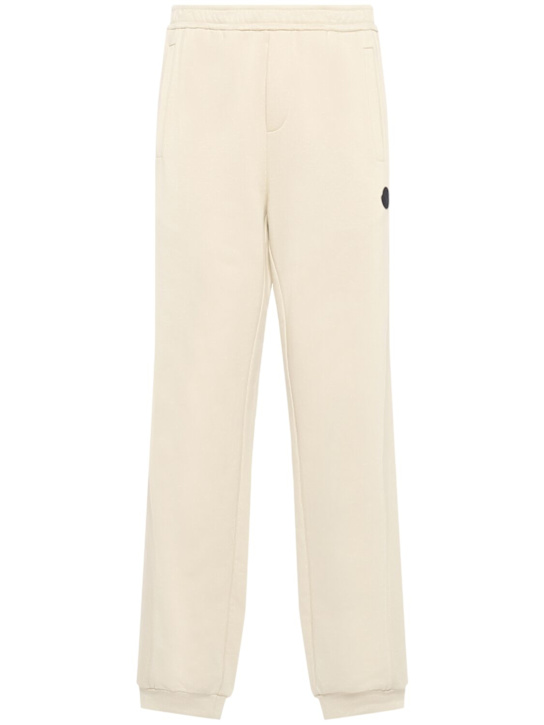Moncler: Logo cotton sweatpants - men_0 | Luisa Via Roma