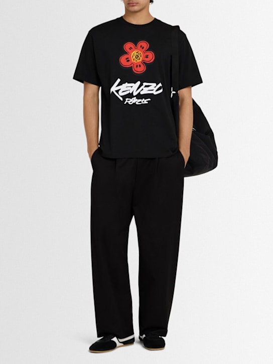 Kenzo Paris: Kenzo Futura cotton classic t-shirt - men_1 | Luisa Via Roma