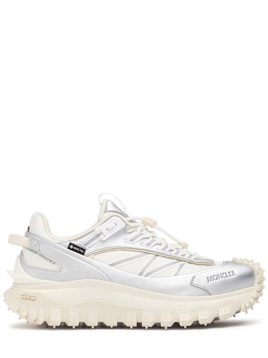 Moncler: Trailgrip GTX leather & mesh sneakers - women_0 | Luisa Via Roma