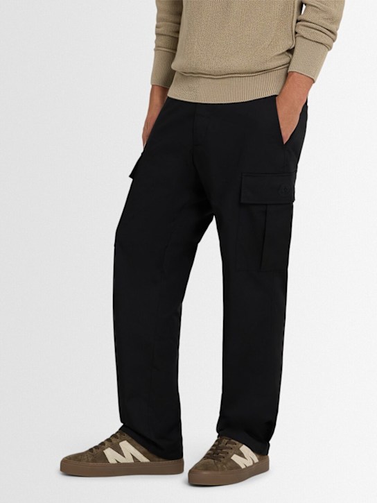 Moncler: Monaco2 suede sneakers - Olive Green - men_1 | Luisa Via Roma