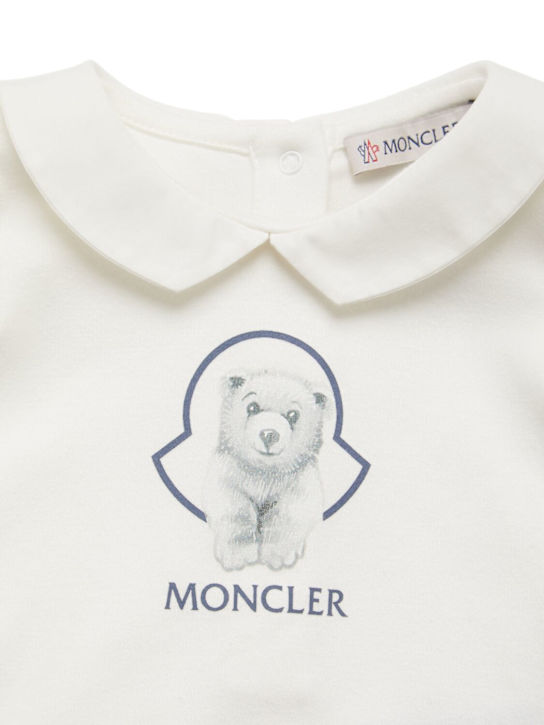 Moncler: Teddy bear logo cotton set - kids-boys_1 | Luisa Via Roma