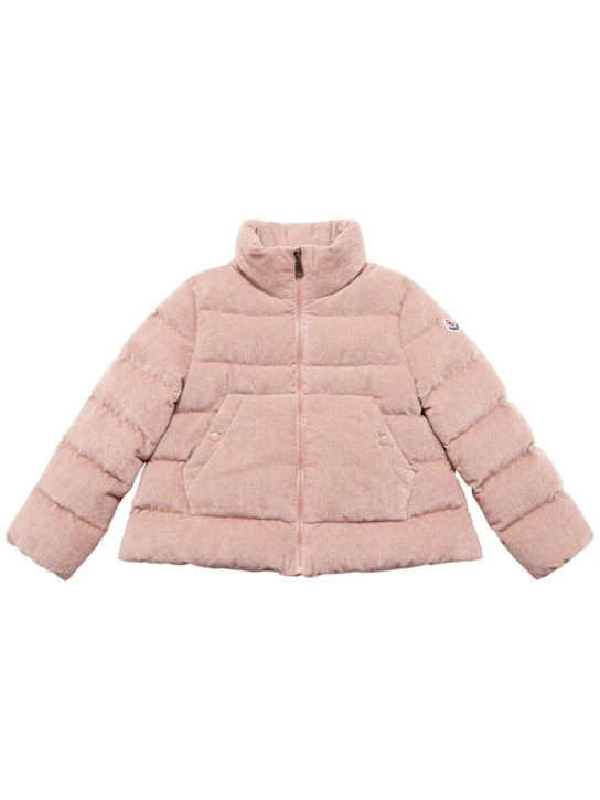 Moncler: Piumino Marth in misto viscosa millerighe - kids-girls_0 | Luisa Via Roma